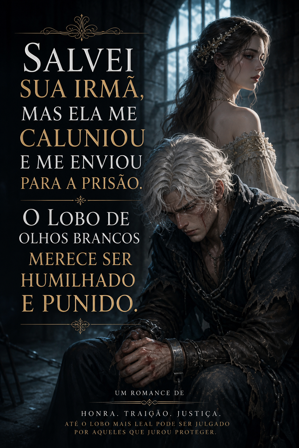 Salvei sua irmã, mas ela me caluniou e me enviou para a prisão. O lobo de olhos brancos merece ser humilhado e punido.
